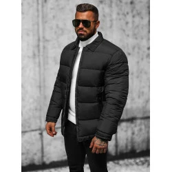 Vīriešu melna stepēta jaka Andre