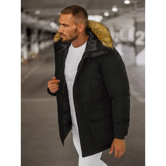 Vīriešu melna ziemas jaka Anton JS/5M779/392Z