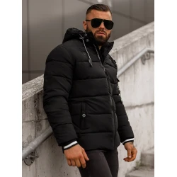 Vīriešu melna ziemas jaka Arte