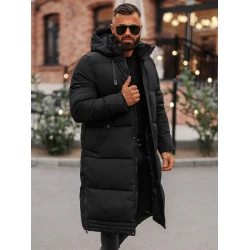 Vīriešu melna ziemas jaka Bruno