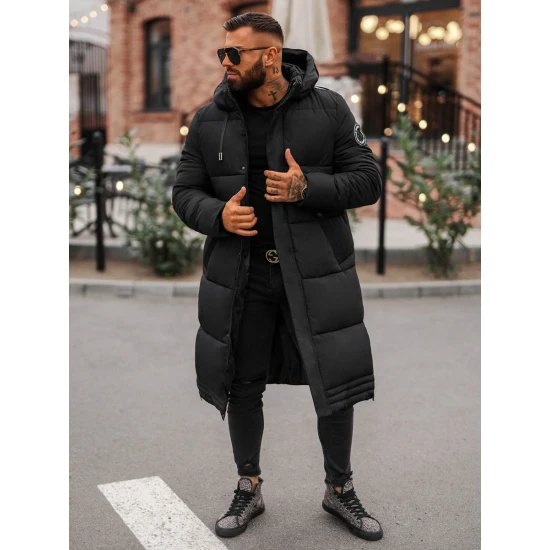 Vīriešu melna ziemas jaka Bruno JS/19M1290/392