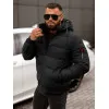 Vīriešu melna ziemas jaka Martim Ziemas jakas
