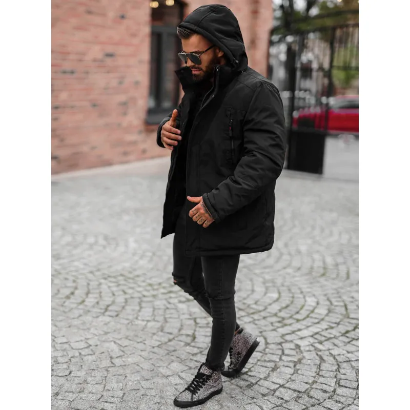 Vīriešu melna ziemas jaka Mason JS/5M3223/392