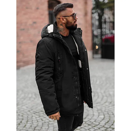 Vīriešu melna ziemas jaka Mason JS/5M3223/392