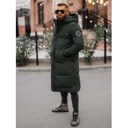 Vīriešu tumši zaļa ziemas jaka Bruno