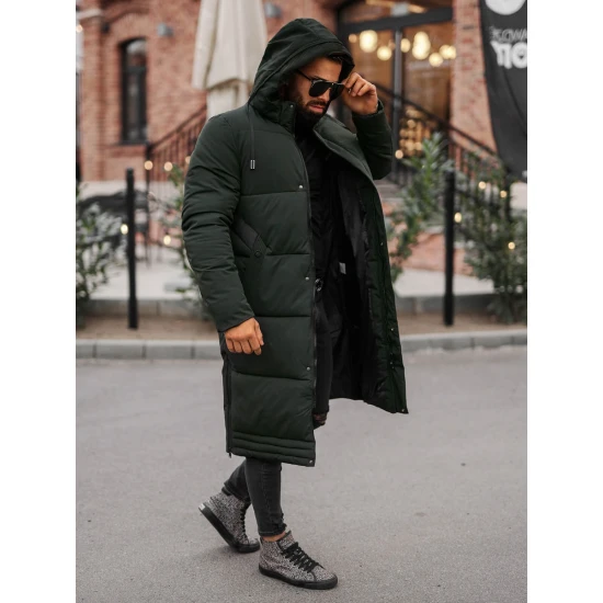 Vīriešu tumši zaļa ziemas jaka Bruno JS/19M1290/136