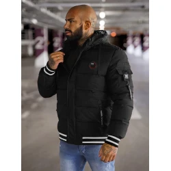 Vīriešu melna stepēta jaka Aibel