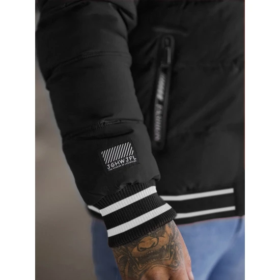 Vīriešu melna stepēta jaka Aibel JS/57M7501/392