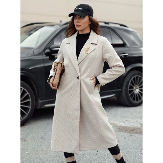 Sieviešu smilškrāsas krāsas mēteļi Abel NY0738