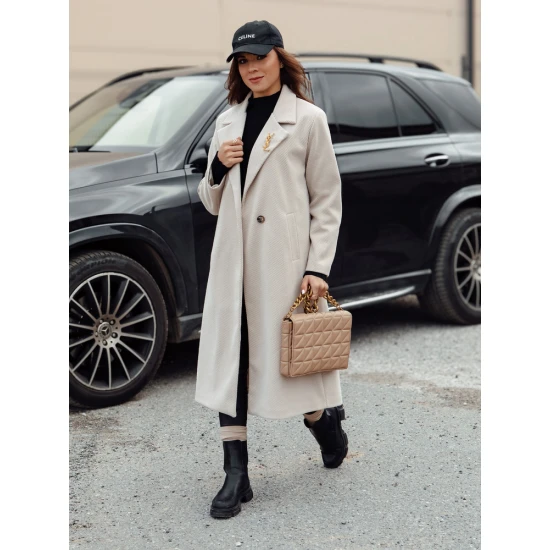 Sieviešu smilškrāsas krāsas mēteļi Abel NY0738