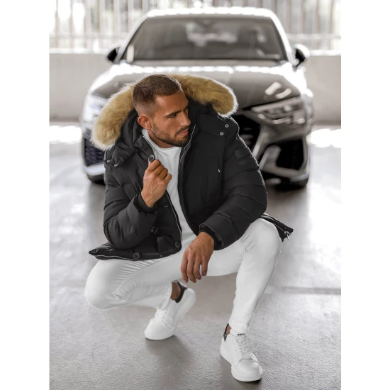 Vīriešu melna ziemas jaka Tulen JS/5M3122/392Z