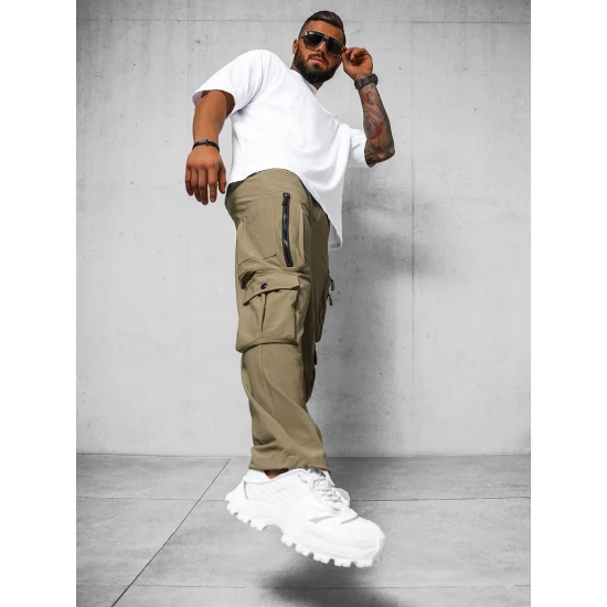 Vīriešu platās bikses Olimp brūnas O/PS5527