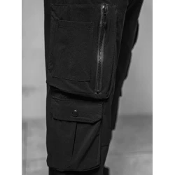 Vīriešu platās bikses Olimp melnā krāsā