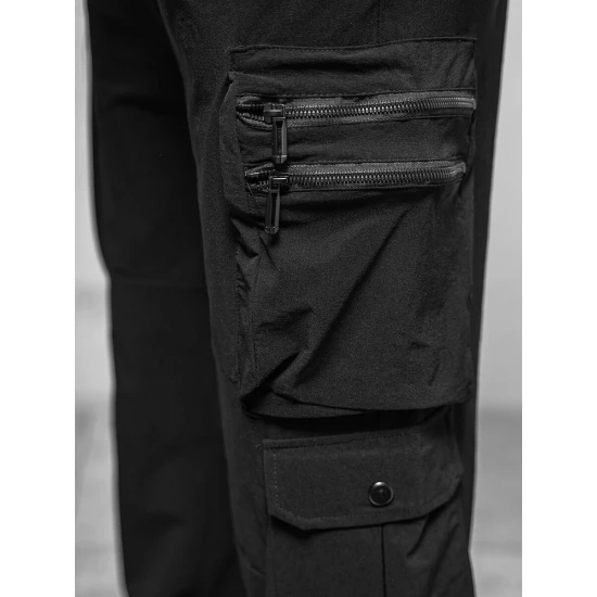 Vīriešu platās bikses Olimp melnā krāsā O/PS5527