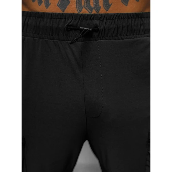 Vīriešu platās bikses Olimp melnā krāsā O/PS5527