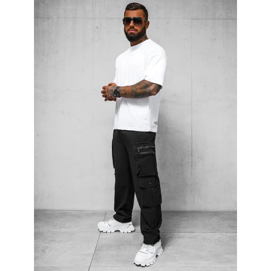 Vīriešu platās bikses Olimp melnā krāsā O/PS5527