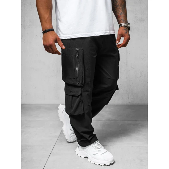 Vīriešu platās bikses Olimp melnā krāsā O/PS5527