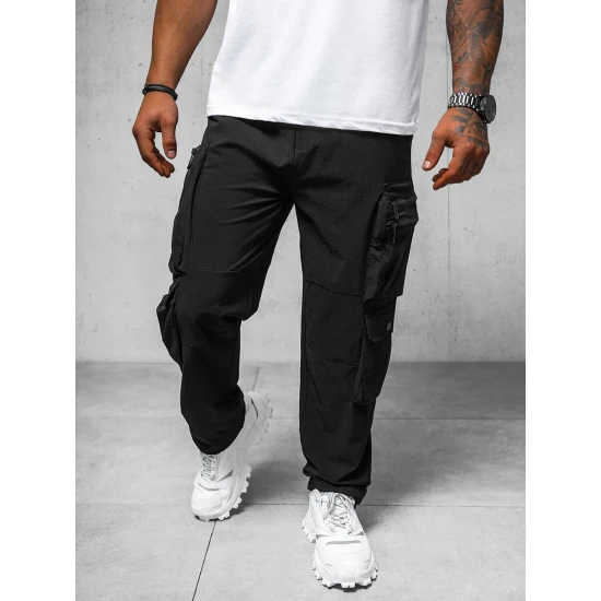 Vīriešu platās bikses Olimp melnā krāsā O/PS5527