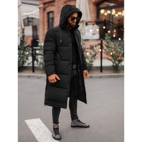 Vīriešu melna ziemas jaka Bruno JS/19M1290/392