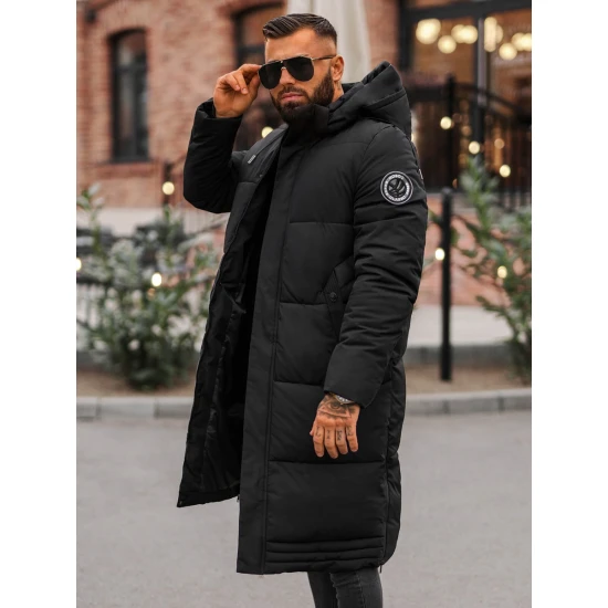 Vīriešu melna ziemas jaka Bruno JS/19M1290/392