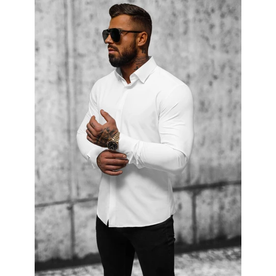 Balts vīriešu krekls Fulio O/V76Z