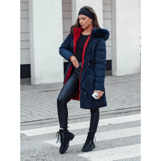 Tumši zila dāmu divpusējā jaka Adnel TY4590