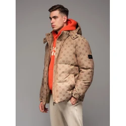 Vīriešu brūna ziemas jaka Emio