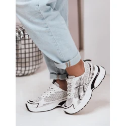 Sieviešu balti ar melnām detaļām ikdienas apavi Dinamic