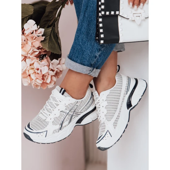 Sieviešu balti ar tumši zilām detaļām ikdienas apavi Dinamic ZY0619