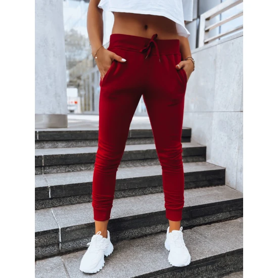 Sieviešu bordo krāsas ikdienas bikses Flor JS/CK01