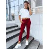 Sieviešu bordo krāsas ikdienas bikses Flor JS/CK01