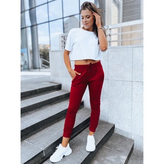 Sieviešu bordo krāsas ikdienas bikses Flor JS/CK01