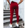 Sieviešu bordo krāsas ikdienas bikses Flor JS/CK01