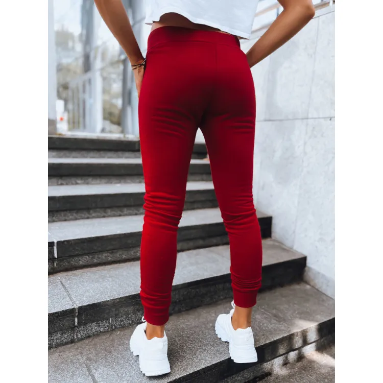 Sieviešu bordo krāsas ikdienas bikses Flor JS/CK01