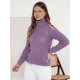Sieviešu violets džemperis ar augstu apkakli Fibi MY2409