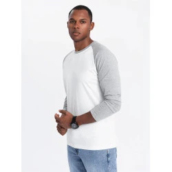 Vīriešu balts/pelēks krekls ar garām piedurknēm Artur