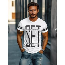 Vīriešu balts T-krekls Dont give up 