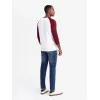 Vīriešu krekls ar garām piedurknēm Artur, balts/bordeaux V2 OM-LSCL-0105