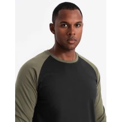 Vīriešu melns/haki krekls ar garām piedurknēm Artur