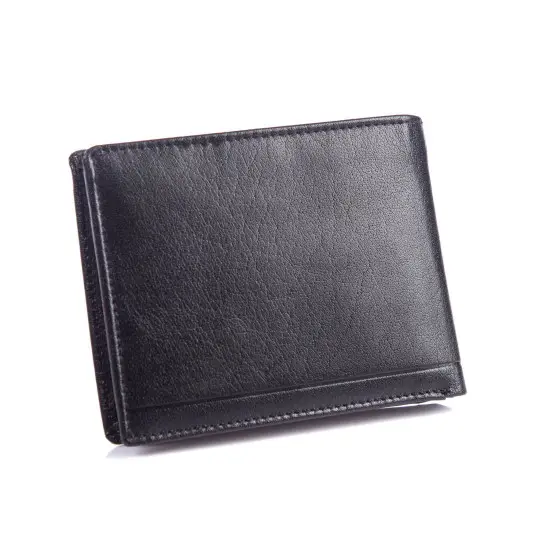 Vīriešu melns īstas ādas maks Danil ZG-107-BAR Premium
