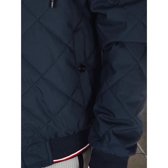 Vīriešu tumši zila jaka ar kapuci Stefun Jakas