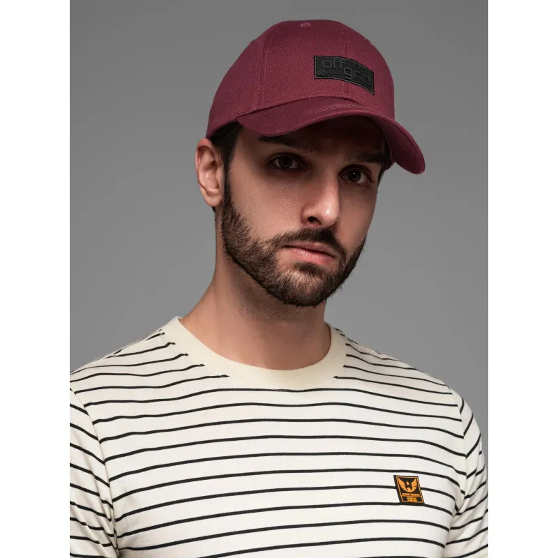 Unisex bordo krāsas cepure Grid V8 OM-ACCS-0104