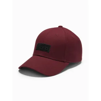 Unisex bordo krāsas cepure Grid