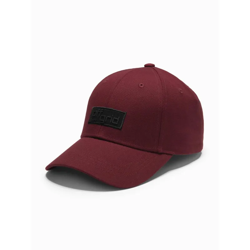 Unisex bordo krāsas cepure Grid V8 OM-ACCS-0104