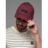 Unisex bordo krāsas cepure Grid V8 OM-ACCS-0104
