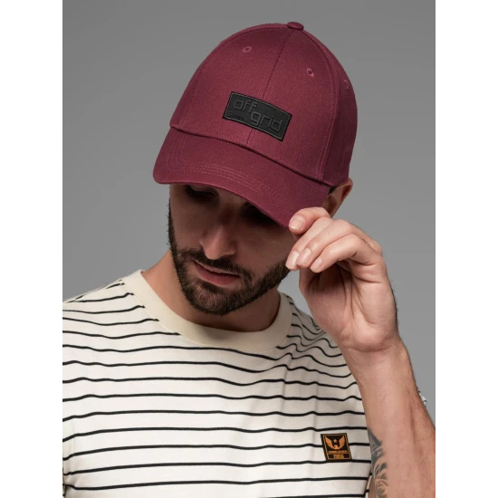 Unisex bordo krāsas cepure Grid V8 OM-ACCS-0104