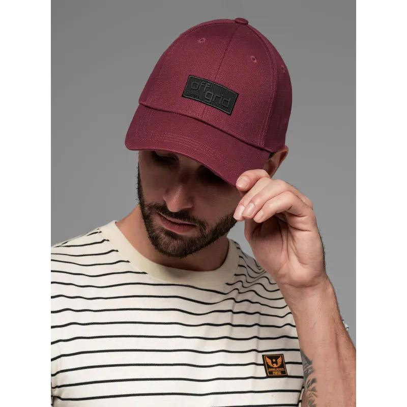 Unisex bordo krāsas cepure Grid V8 OM-ACCS-0104