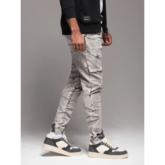 Vīriešu pelēkie treniņbikses Adren V4 OM-PADJ-0243