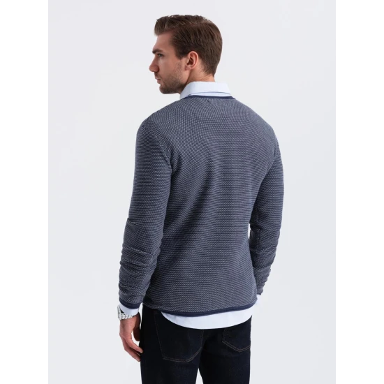 Vīriešu tumši zils džemperis Omāna V1 OM-SWSW-0118