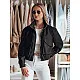 Melna sieviešu oversize bomber jaka Milina TY4791